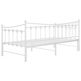 Cadre de canapé-lit extensible sans matelas blanc 90x200 cm