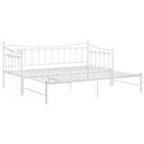 Cadre de canapé-lit extensible sans matelas blanc 90x200 cm