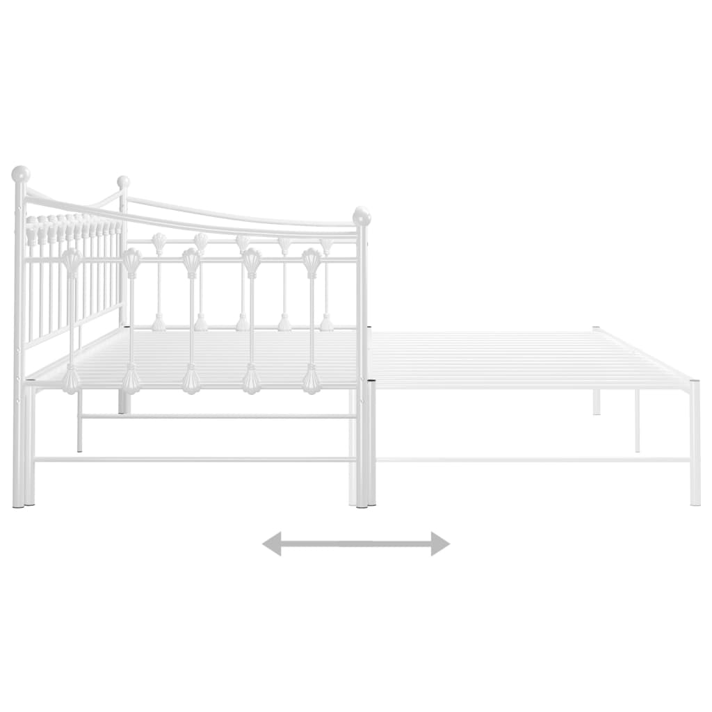 Cadre de canapé-lit extensible sans matelas blanc 90x200 cm