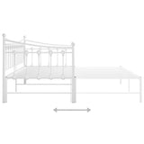 Cadre de canapé-lit extensible sans matelas blanc 90x200 cm