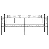 Sofa bed frame without mattress black metal 90x200 cm