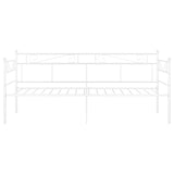 Sofa bed frame without mattress white metal 90x200 cm