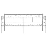 Sofa bed frame without mattress gray metal 90x200 cm