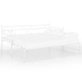 Extendable sofa bed frame without mattress white 90x200 cm