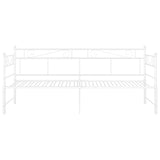 Extendable sofa bed frame without mattress white 90x200 cm