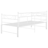 Extendable sofa bed frame without mattress white 90x200 cm