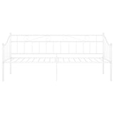 Sofa bed frame without mattress white metal 90x200 cm