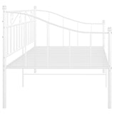 Sofa bed frame without mattress white metal 90x200 cm