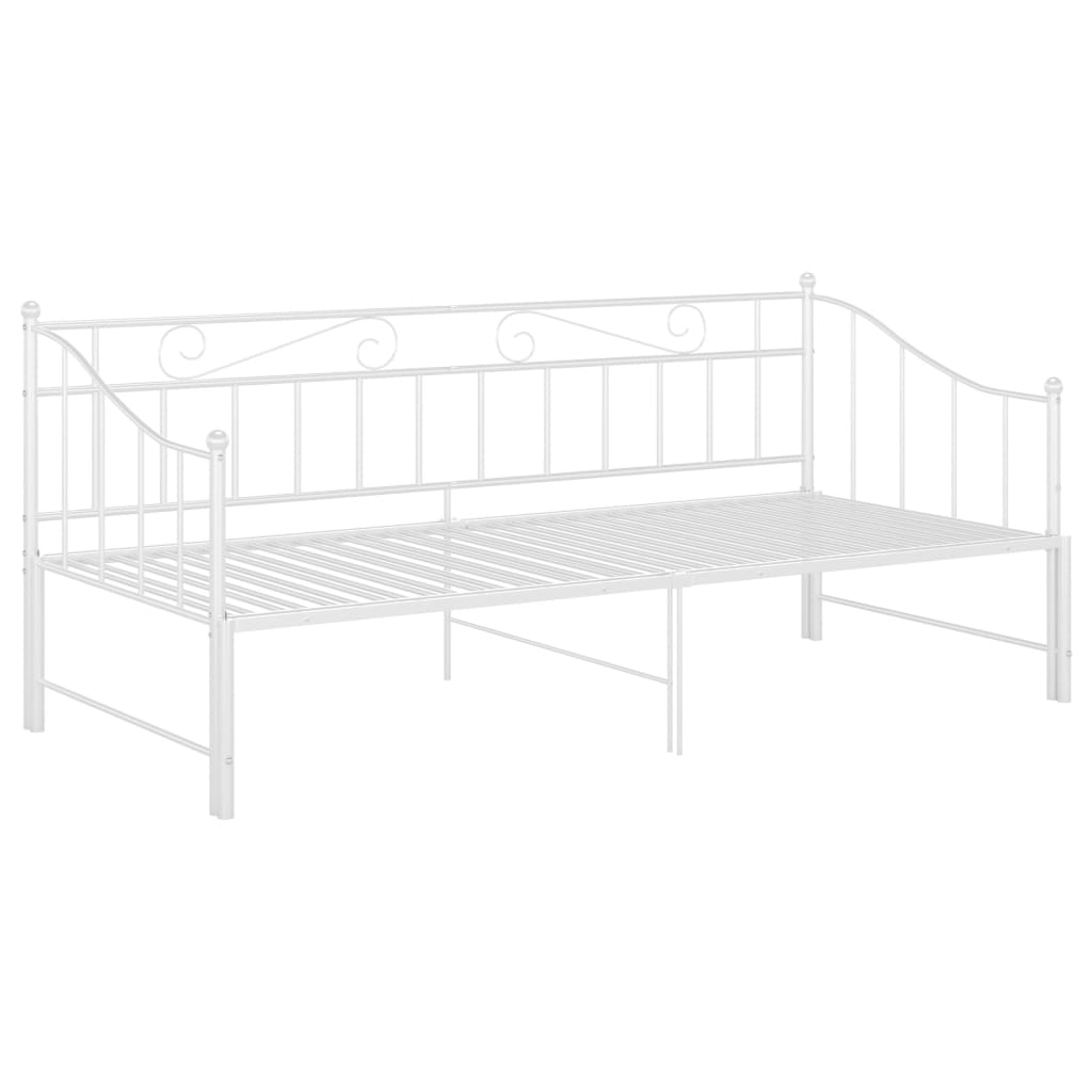 Cadre de canapé-lit extensible sans matelas blanc 90x200 cm