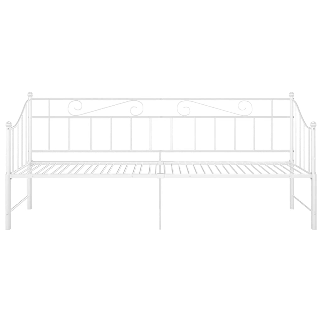 Cadre de canapé-lit extensible sans matelas blanc 90x200 cm