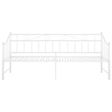 Cadre de canapé-lit extensible sans matelas blanc 90x200 cm