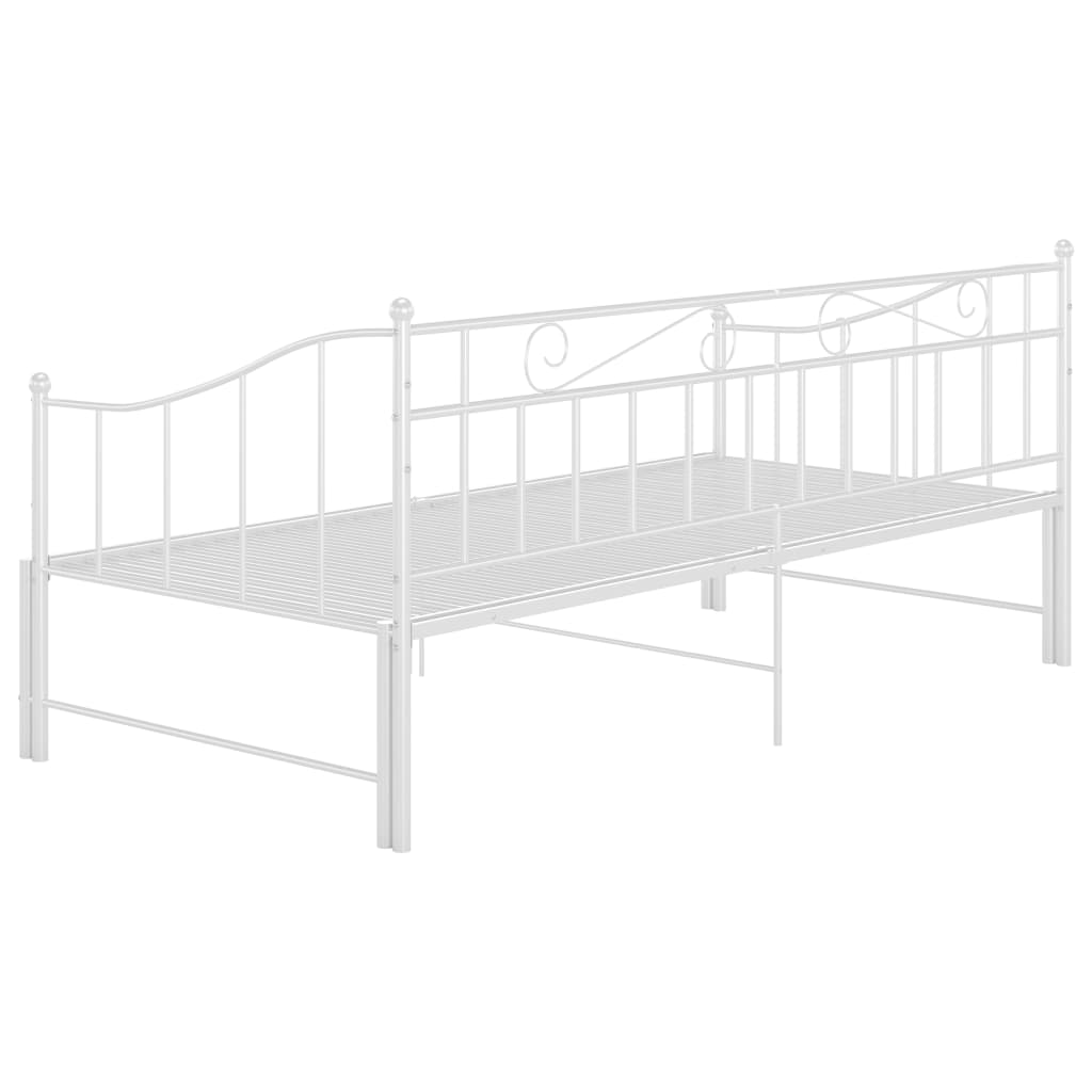 Cadre de canapé-lit extensible sans matelas blanc 90x200 cm