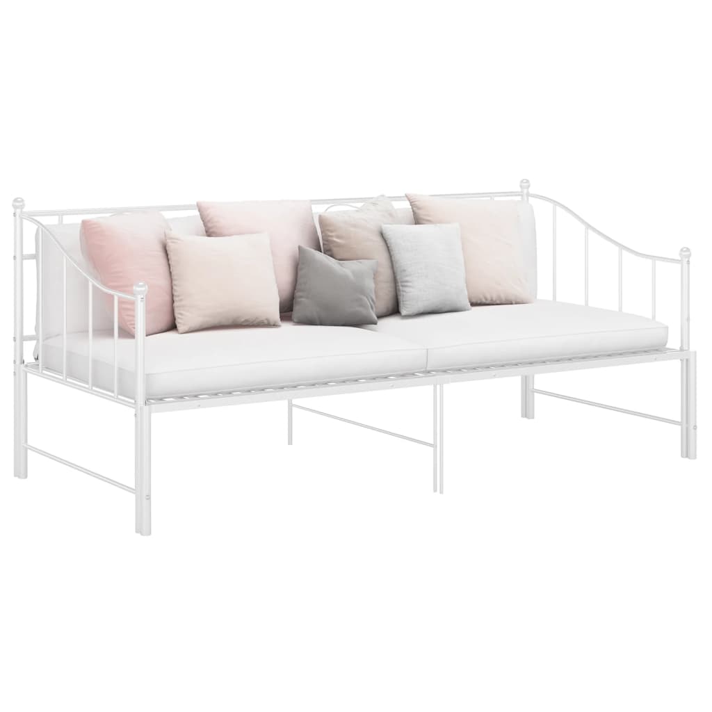 Cadre de canapé-lit extensible sans matelas blanc 90x200 cm