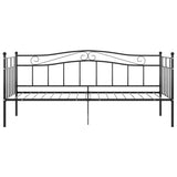 Sofa bed frame without mattress black metal 90x200 cm