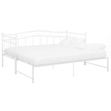 Extendable sofa bed frame without mattress white 90x200 cm