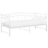 Extendable sofa bed frame without mattress white 90x200 cm