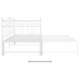 Extendable sofa bed frame without mattress white 90x200 cm