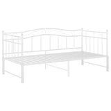 Extendable sofa bed frame without mattress white 90x200 cm