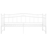 Extendable sofa bed frame without mattress white 90x200 cm