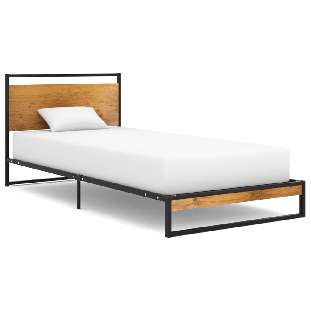 Bed frame without mattress metal 90x200 cm