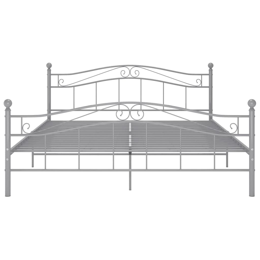 Grey Metal Bed Frame 180x200 cm