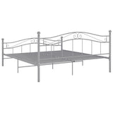 Grey Metal Bed Frame 180x200 cm