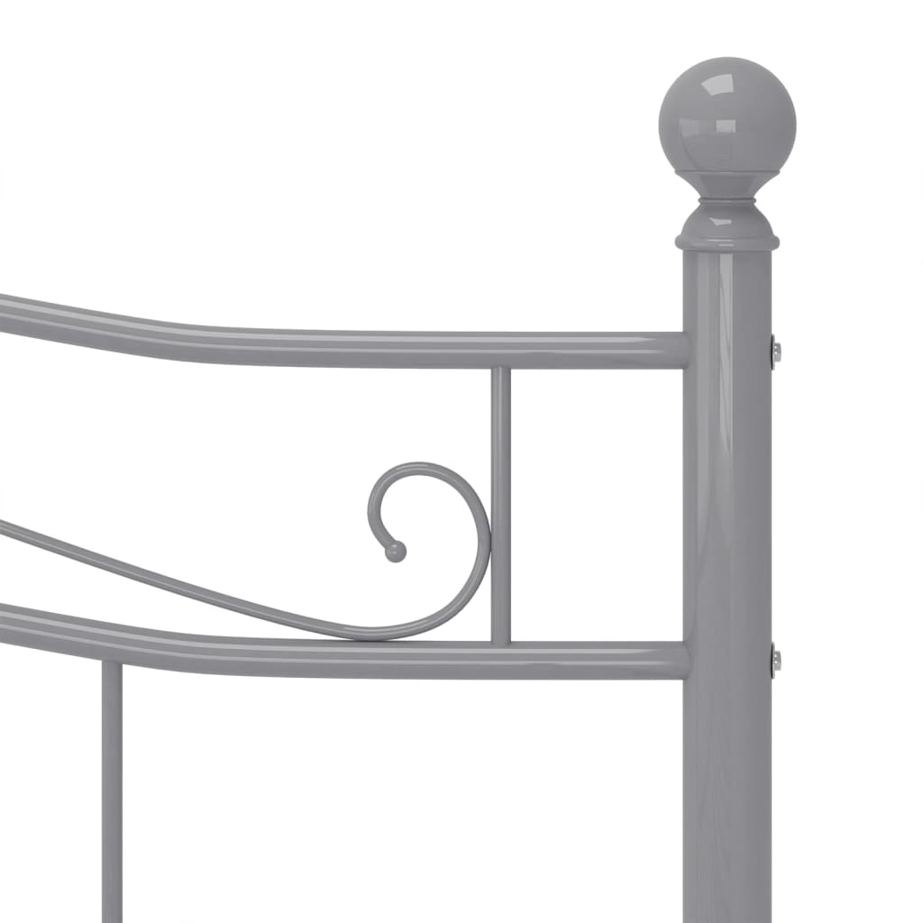 Grey Metal Bed Frame 180x200 cm