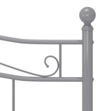 Grey Metal Bed Frame 180x200 cm