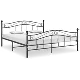 Black Metal Bed Frame 200x200 cm