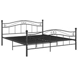 Black Metal Bed Frame 200x200 cm