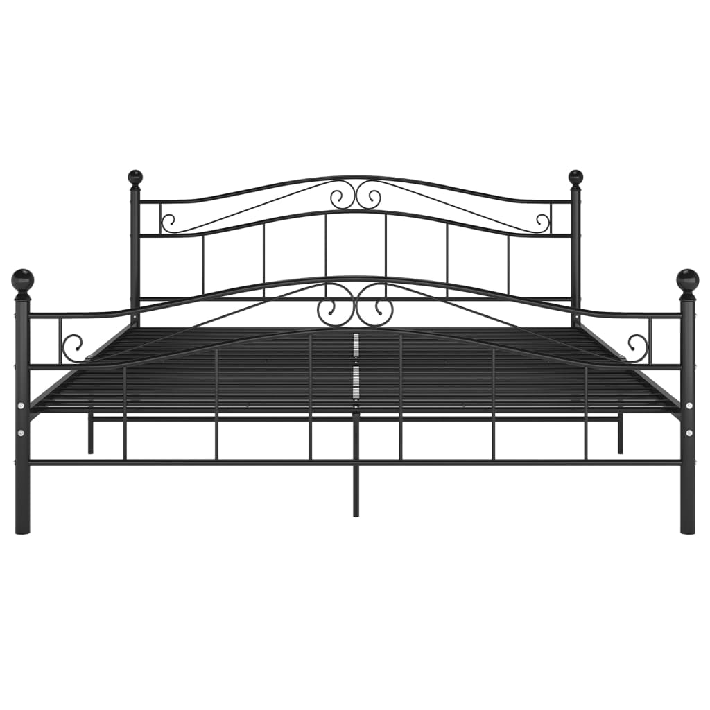 Black Metal Bed Frame 200x200 cm