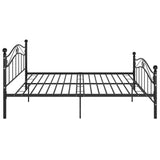 Black Metal Bed Frame 200x200 cm