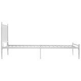 Cadre de lit sans matelas blanc métal 90x200 cm