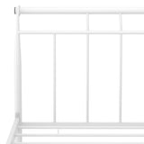 Cadre de lit sans matelas blanc métal 90x200 cm