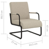 Chaise cantilever Gris clair Similicuir