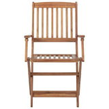 Chaises pliables d'extérieur lot de 4 Bois d'acacia solide