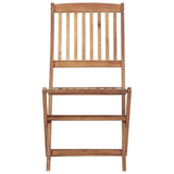 Chaises pliables d'extérieur lot de 2 Bois d'acacia solide