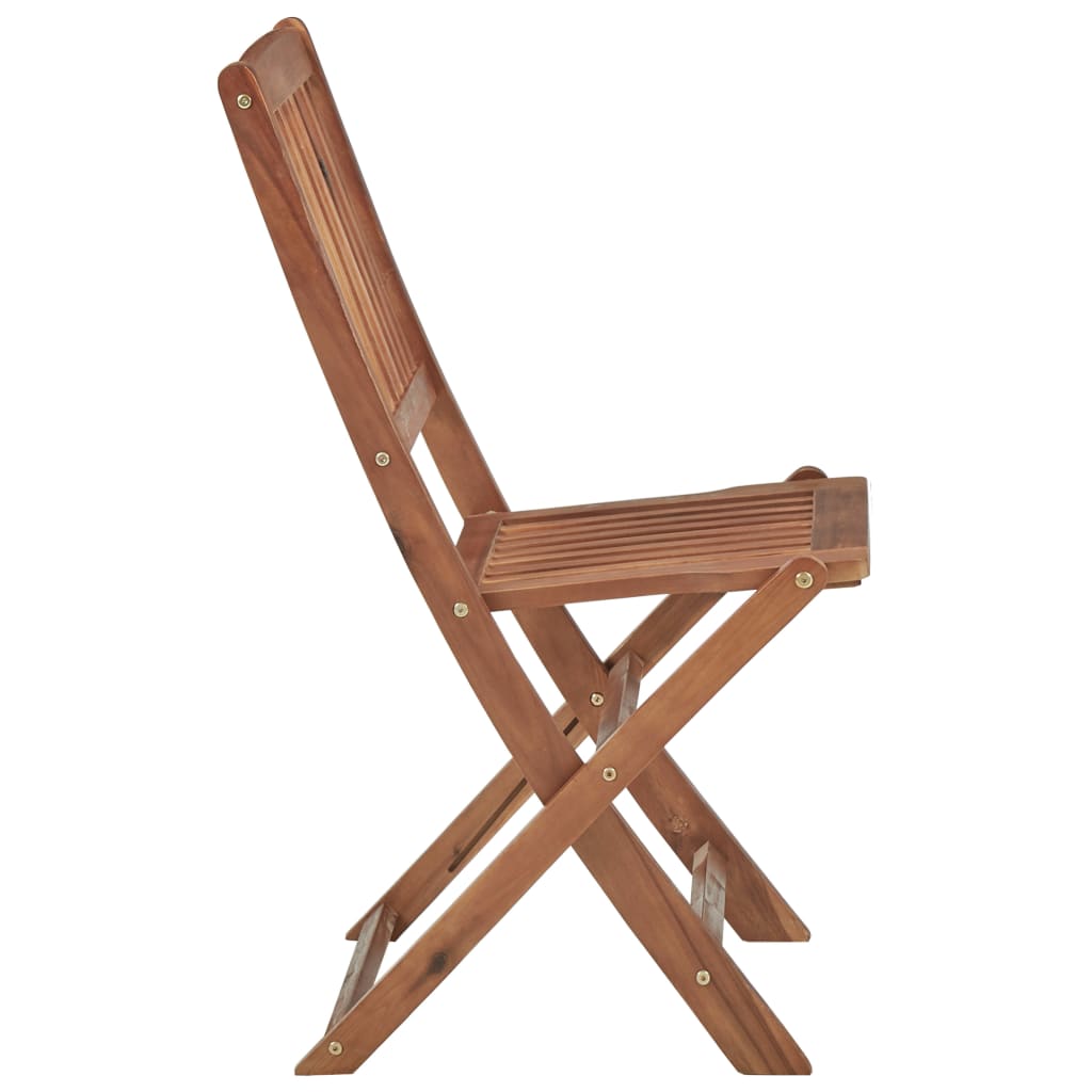 Chaises pliables d'extérieur lot de 2 Bois d'acacia solide