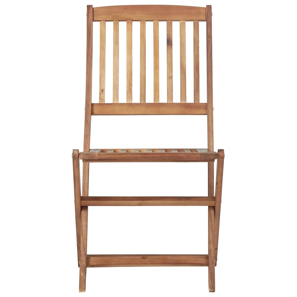 Chaises pliables d'extérieur lot de 4 Bois d'acacia solide