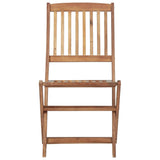 Chaises pliables d'extérieur lot de 4 Bois d'acacia solide