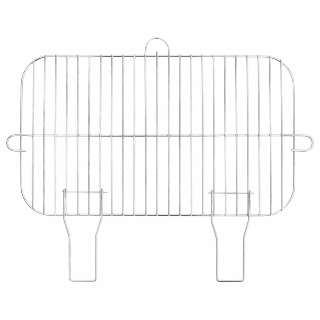 Holzkohlegrill mit schwarzen Stahlrädern