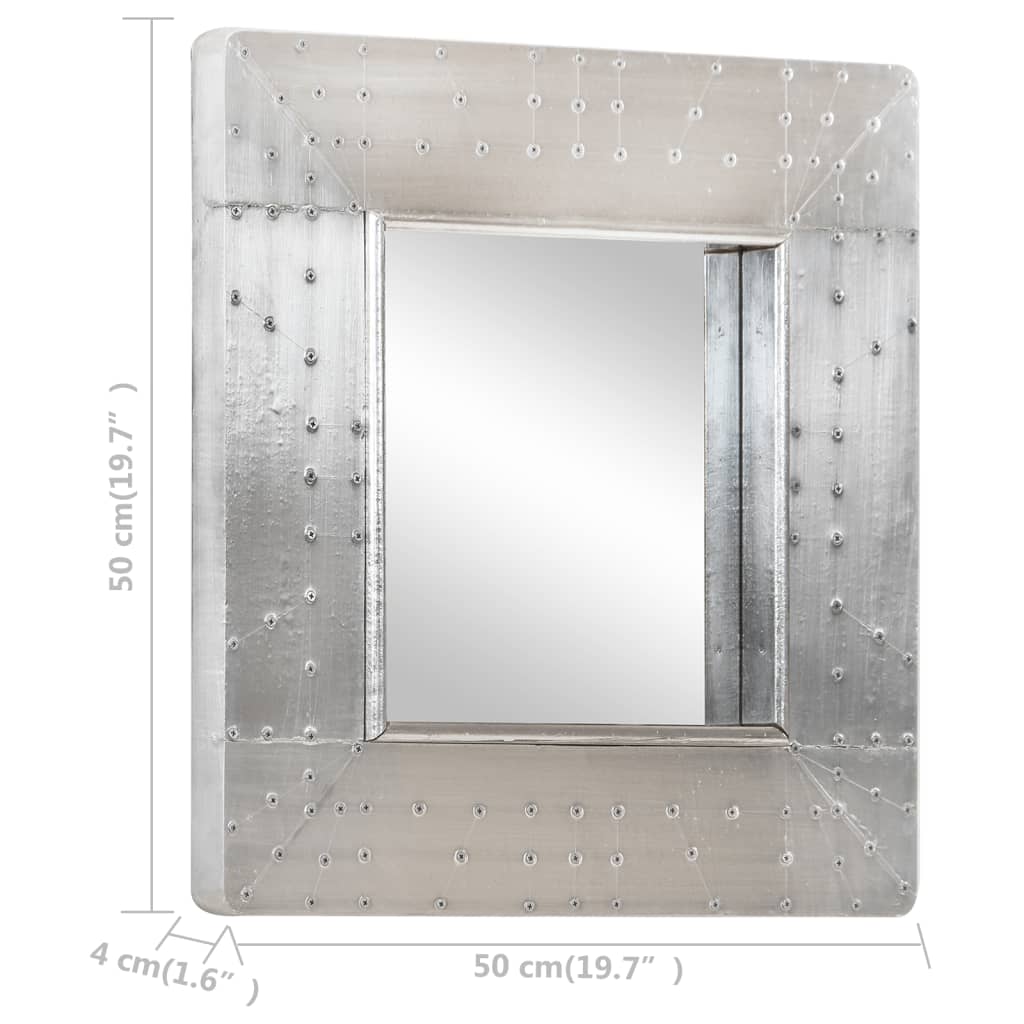 Miroir de style aviation 50x50 cm Métal