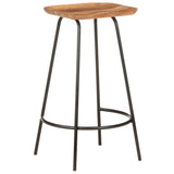 Tabourets de bar lot de 4 bois d'acacia solide