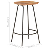 Tabourets de bar lot de 4 bois d'acacia solide