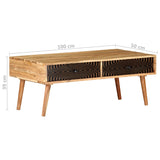 Table basse 100x50x39 cm Bois d'acacia solide