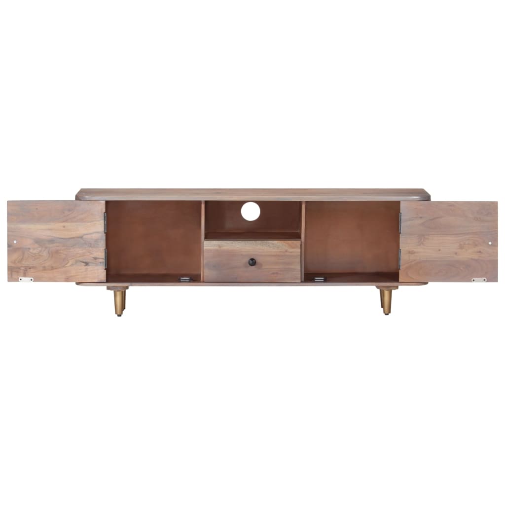 Meuble TV 118x30x40 cm Bois d'acacia massif