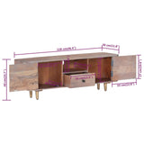 Meuble TV 118x30x40 cm Bois d'acacia massif