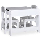 Table pour enfants avec 2 chaises Blanc MDF