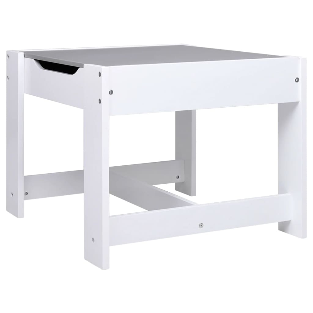 Table pour enfants avec 2 chaises Blanc MDF