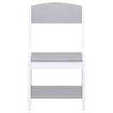 Table pour enfants avec 2 chaises Blanc MDF